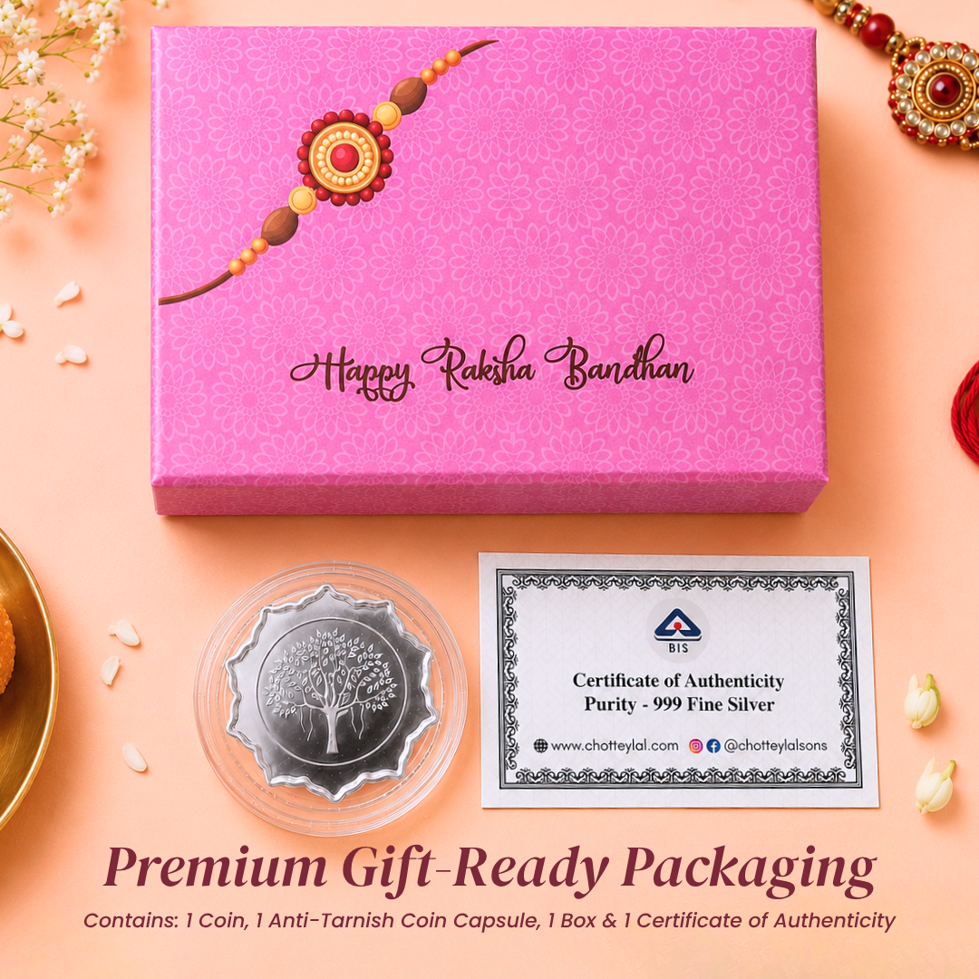 Premium 999 Pure Silver Coin Gift Box – Raksha Bandhan Special