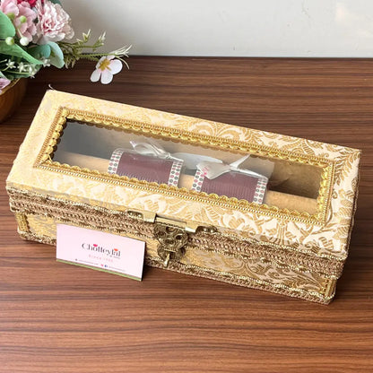 Traditional Golden Chooda Box for Wedding Ceremonies