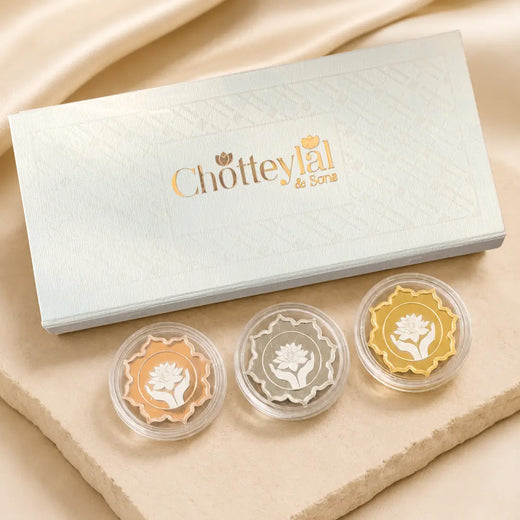 Lotus In Hand, Tri-Color, Lotus Shape, Set of 3 (10 g Each)