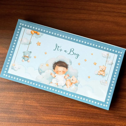Welcome Little Prince Baby Boy UV Printed Silver Coin Box Set (3 Coins x 1gm Each)