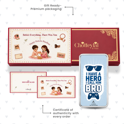 Hero Bro Personalised Silver Bar