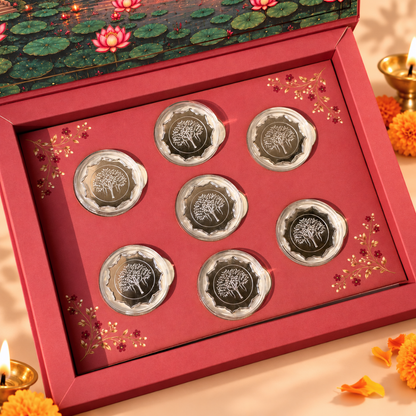 Gulabi Bagh Shagun 14g Rose Gold Silver Coin Box