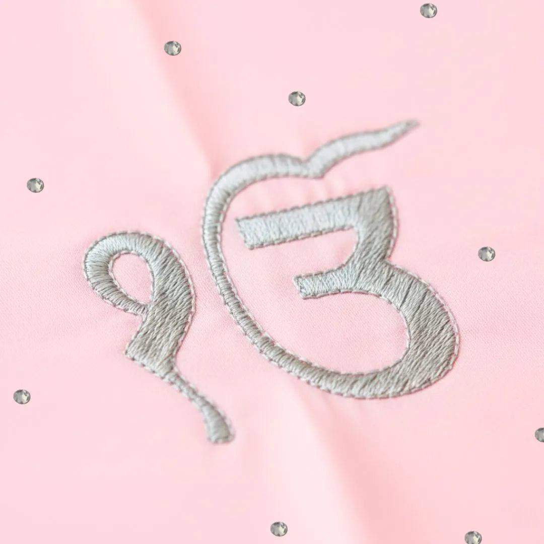 Baby Pink Ik Onkar Motif Mehendi Mat