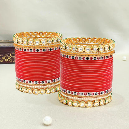 Pure Pearl Grace Kundan Red Chooda