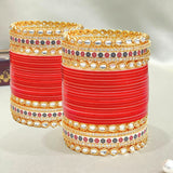 Pure Pearl Golden Glamour Kundan Red Chooda