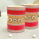 Pure Pearl Royal Radiance Kundan Red Chooda