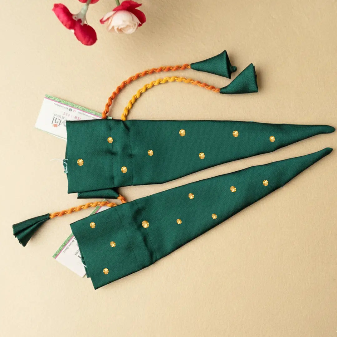 Chotteylal and Sons Heritage Green Stone Satin Heritage Mehndi Cone Holder