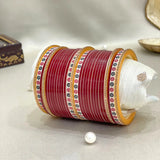 Pure Pearl Golden Radiant Maroon Chooda