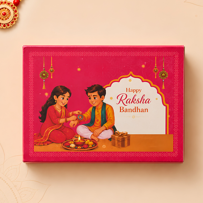Premium Rakhi Silver Coin Gift Box with Carry Bag