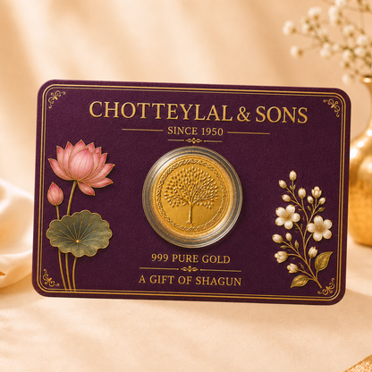A Golden Gesture - 0.25mg Gold Coin with Card - Add Logo