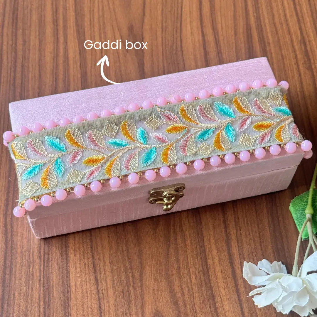 Premium Royal Pink Shagun Tray Set