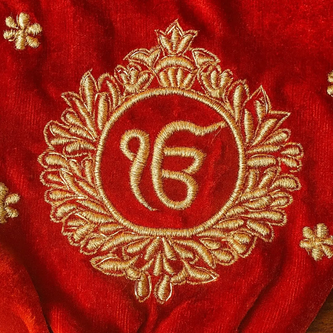 Classic Velvet Red Ik Onkar Chooda Cover | Chotteylal and Sons