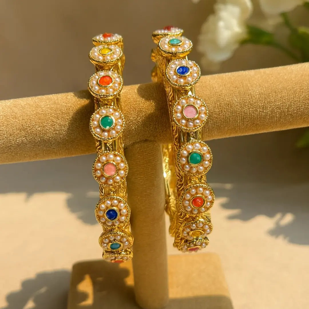 Navratan Mogra Patcheli Kada Bangles