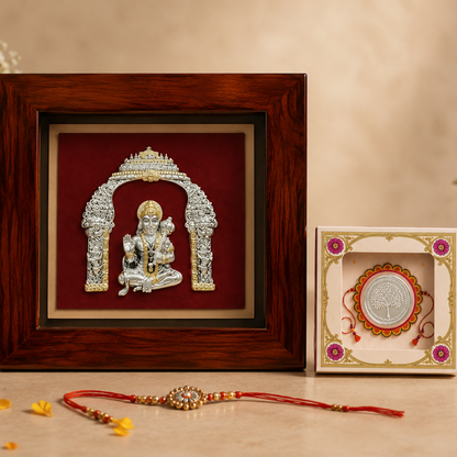 999 Silver Hanuman Ji Murti - For Mandirs, Walls & Desks