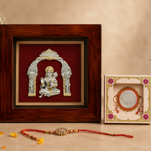 999 Silver Hanuman Ji Murti - For Mandirs, Walls & Desks