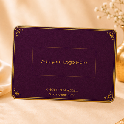 A Golden Gesture - 0.25mg Gold Coin with Card - Add Logo