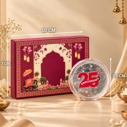 Colorful 25th Anniversary, UV Printed, Round Shape, Single (10 g)