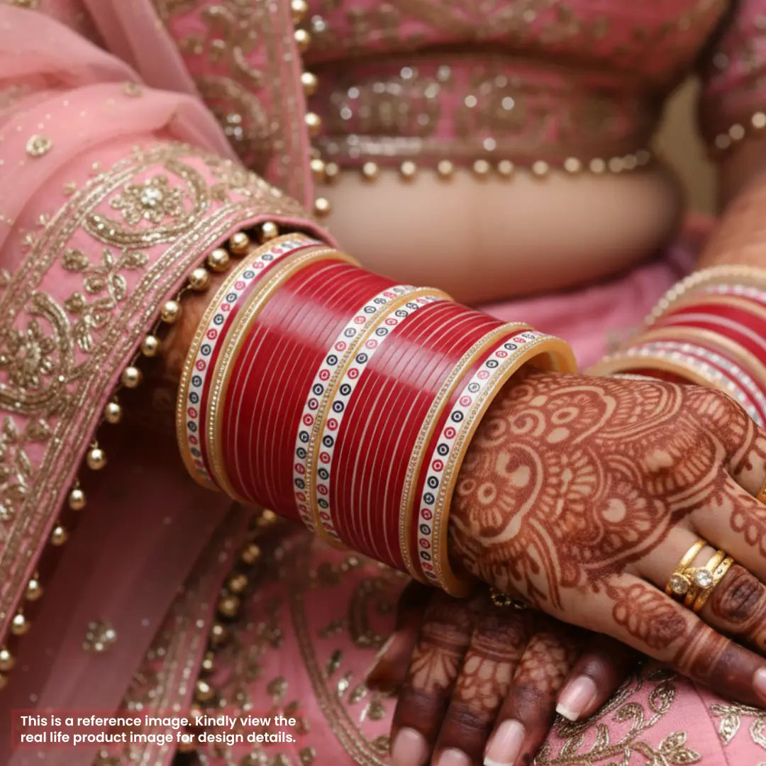 Pure Pearl Breathtaking Diamond Maroon Chooda