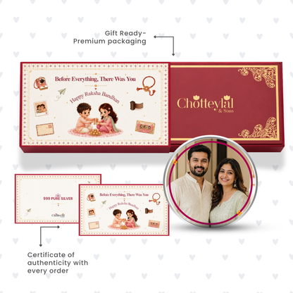 My Delivery Partner Before Delivery Apps – Personalised Photo Silver Coin Raksha Bandhan Gift