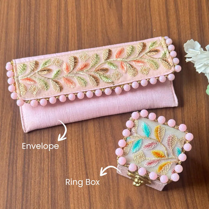 Premium Royal Pink Shagun Tray Set