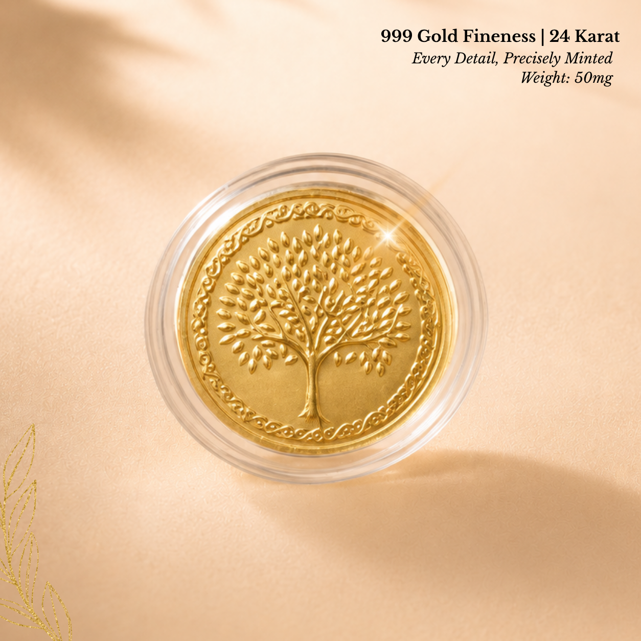 A Golden Gesture - 0.25mg Gold Coin with Card - Add Logo