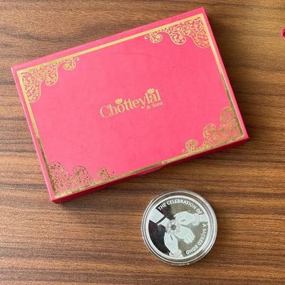 Combo: Happy Rakhi Gift - Rakhi On Hand Coin (10 Gram) + 2 Rakhi - 999 Purity Silver Coin