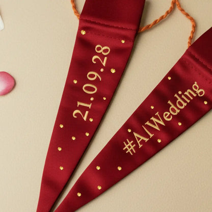 Red Mehendi Cone Cover -  Customise Name, Text, Initials, Etc.