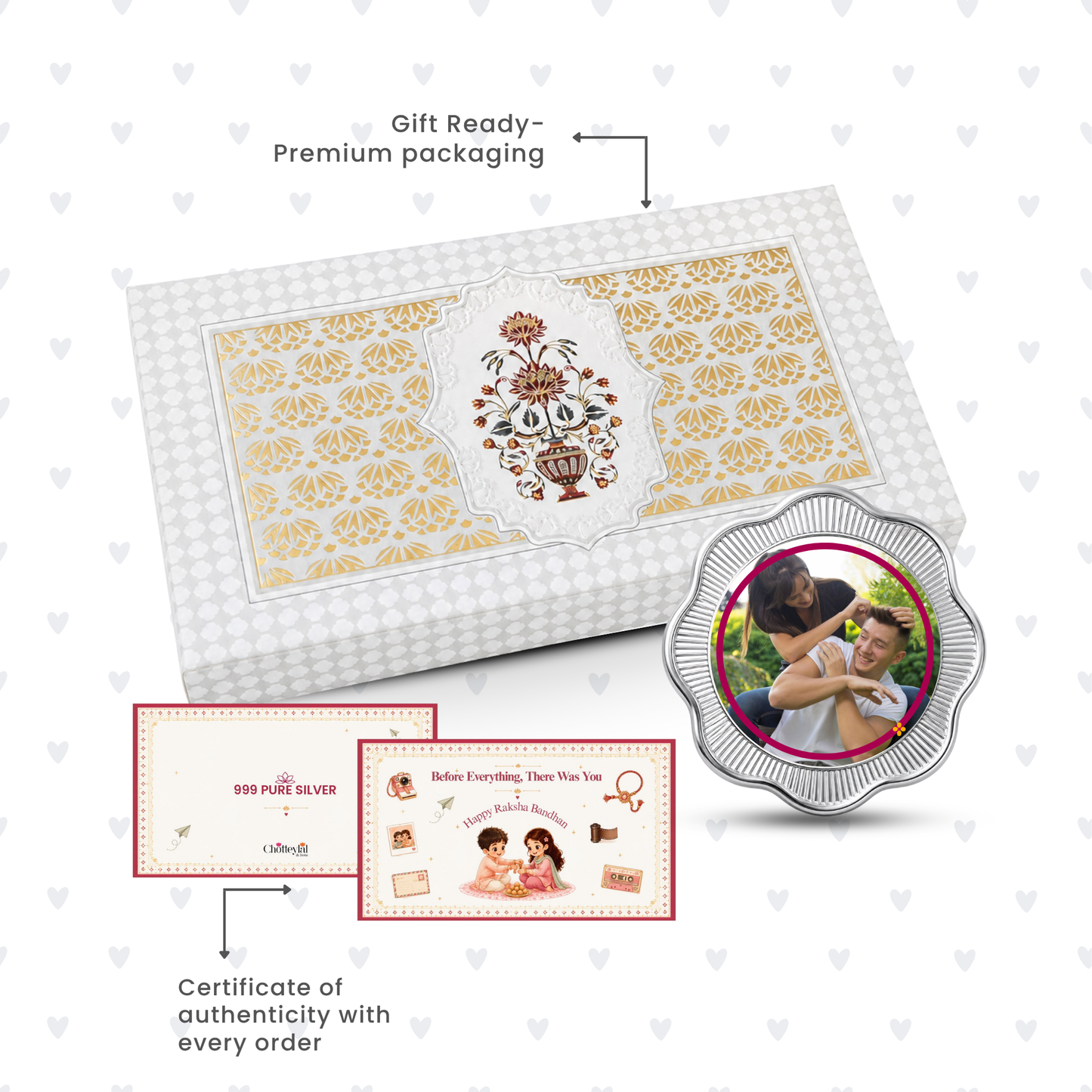 TheBestBroEver – Personalised Photo Silver Coin Raksha Bandhan Gift for Brother