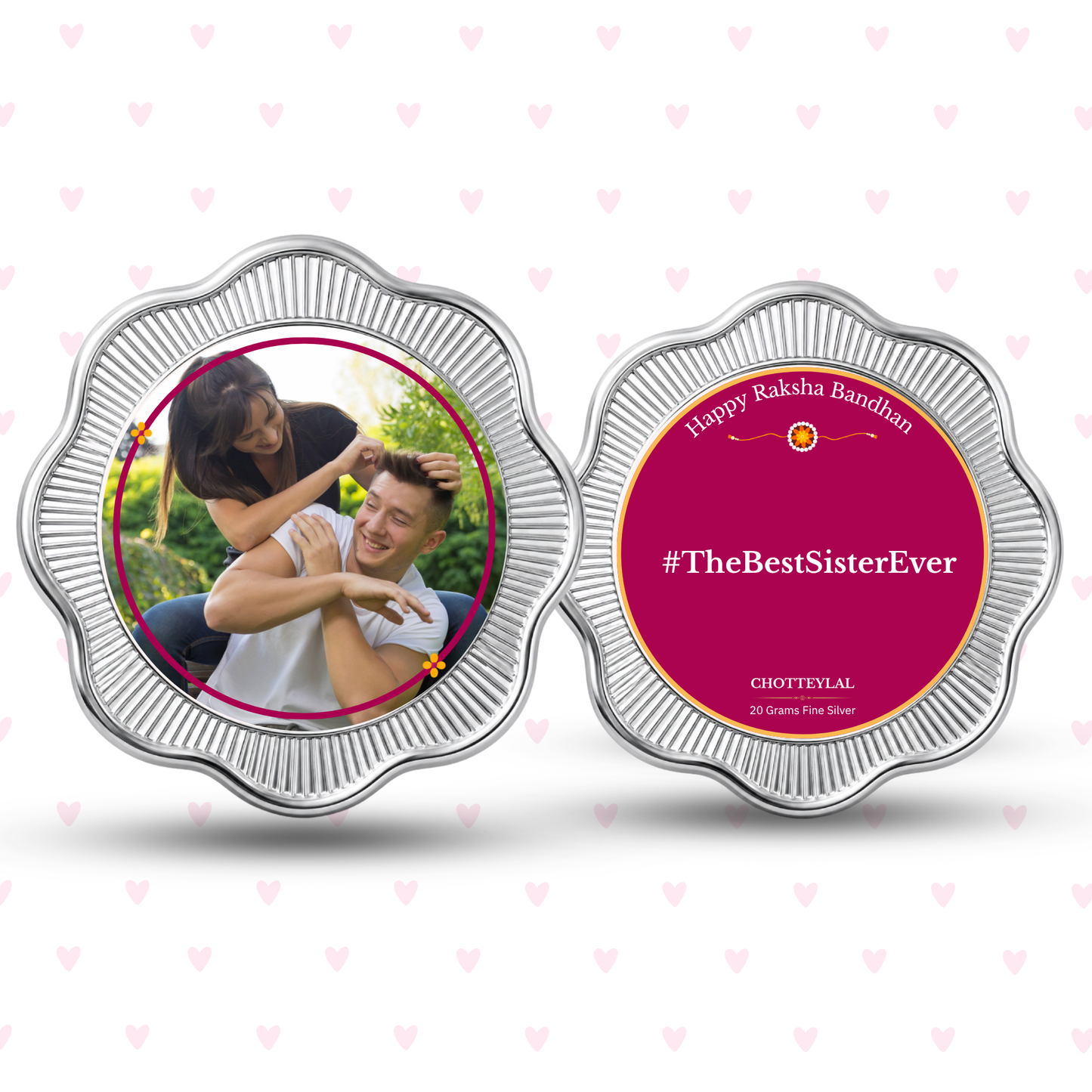 TheBestBroEver – Personalised Photo Silver Coin Raksha Bandhan Gift for Brother