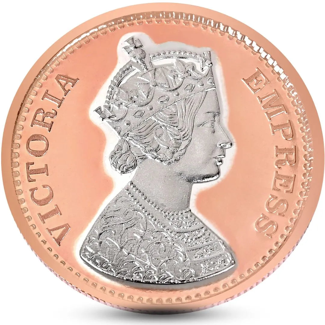 Queen Victoria & King George V, Rose Gold Finish, Round Shape, Set of 2 Coins (20 Gram Each), Elephant Packaging, 999 Purity Silver Coin - Ready To Ship