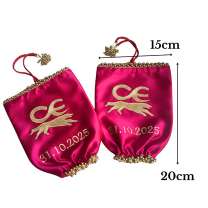 Pink Zodiac Signs Parineeti Satin Chooda Cover – Chotteylal & Sons