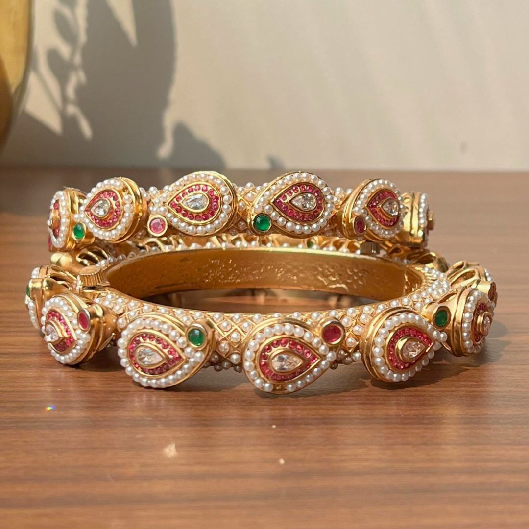 Marquise Floral Kada Bangles