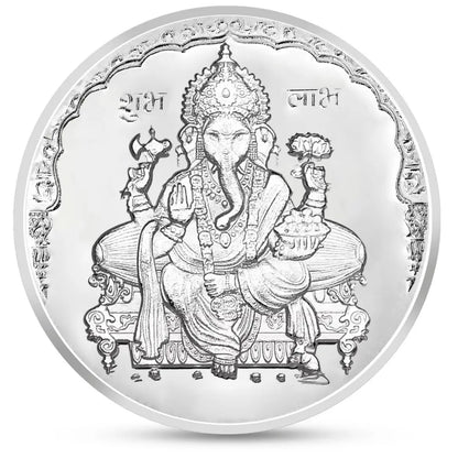 999 Pure Laxmi Ganesh 15 gm Silver Coin With Red Box