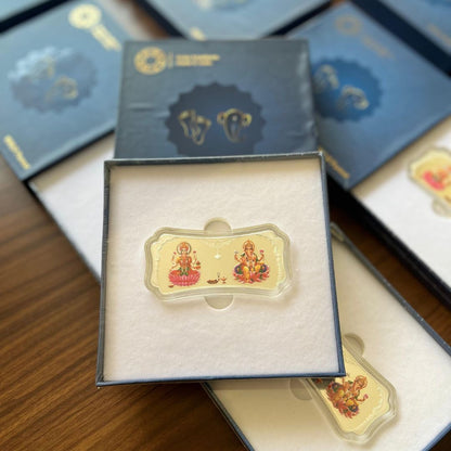 MMTC Stylised Lakshmi Ganesh 50 gm 999 Pure Silver Bar