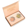 Banyan Tree Design, Lotus Shape, Set of 2 Coins (5 Gram Each), 999 Purity Silver Coin - Customizable Packaging