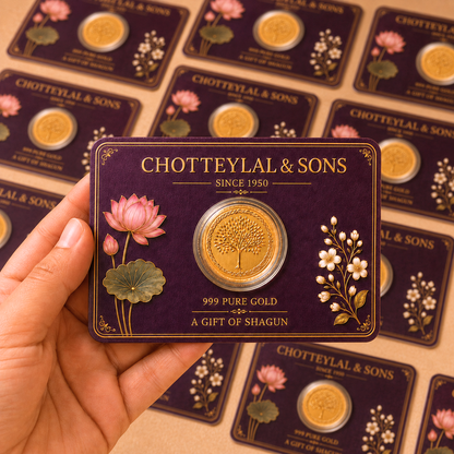 A Golden Gesture - 0.25mg Gold Coin with Card - Add Logo