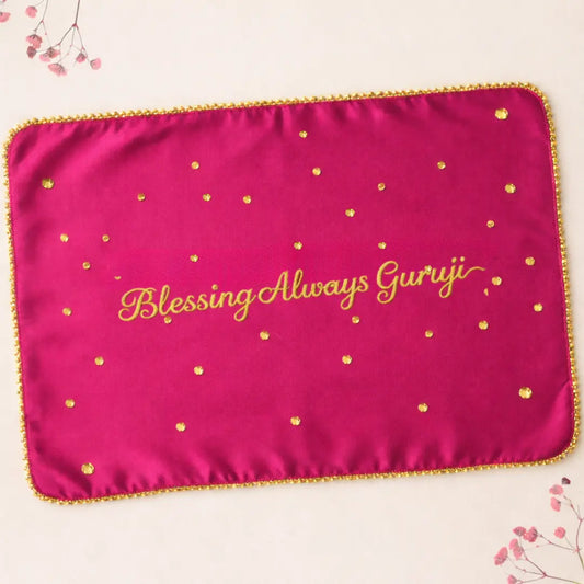 Dark Pink Mehndi Mat Customizable With 1 Line Text