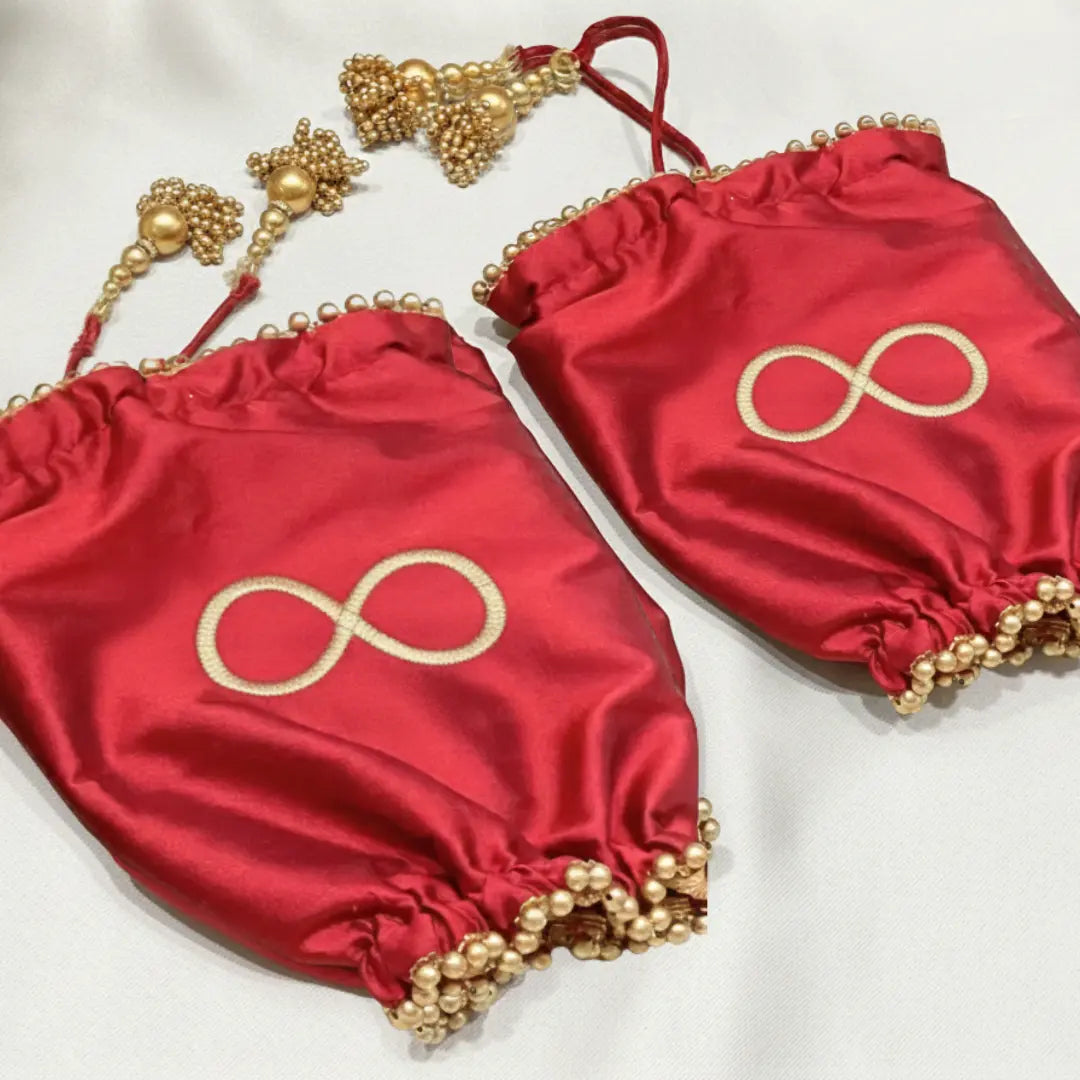 Red Infinity Sign Parineeti Satin Chooda Cover – Chotteylal & Sons