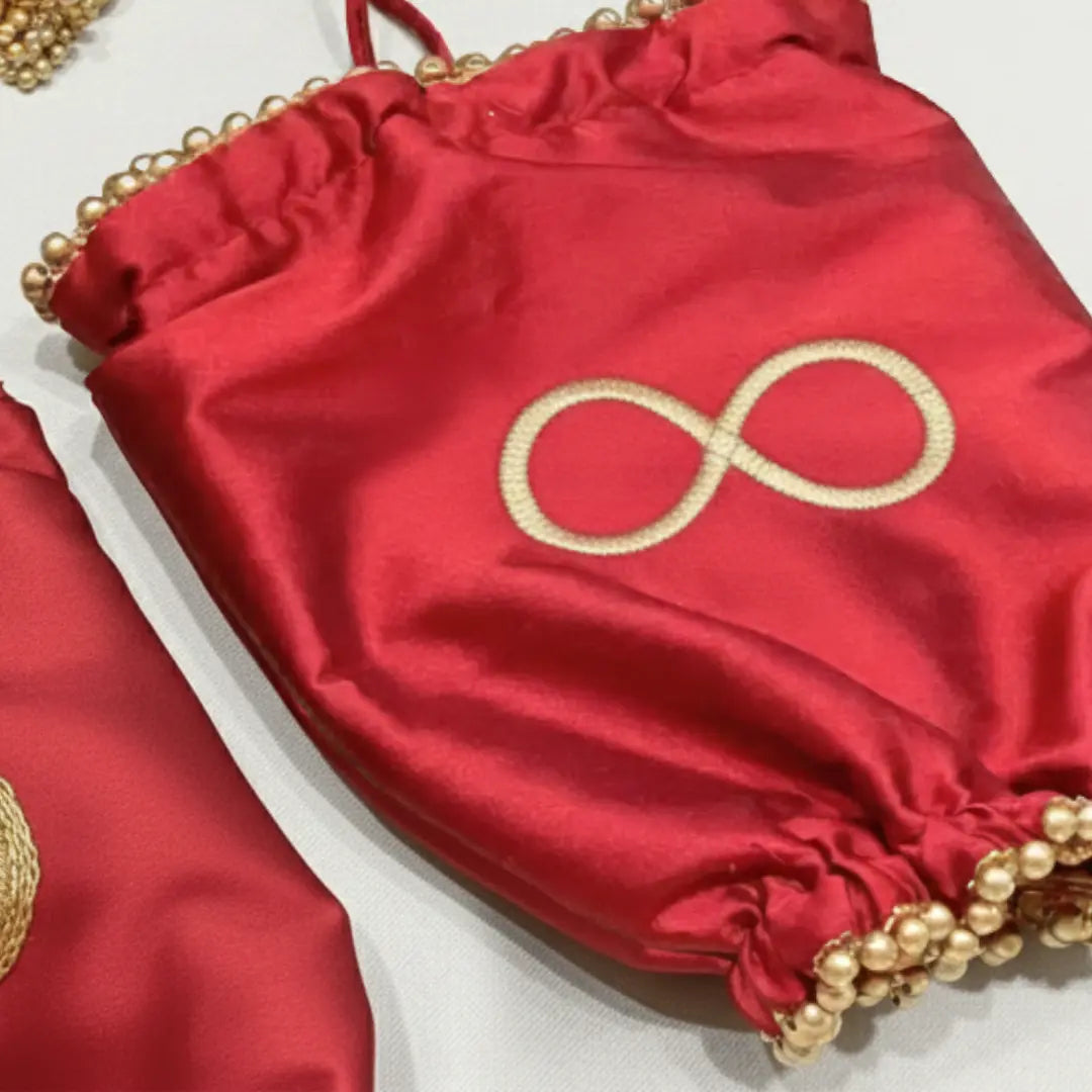 Red Infinity Sign Parineeti Satin Chooda Cover – Chotteylal & Sons