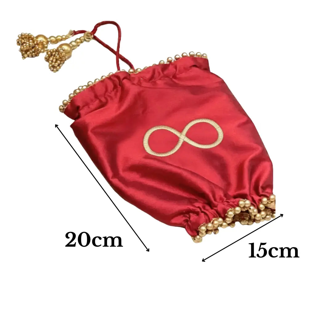 Red Infinity Sign Parineeti Satin Chooda Cover – Chotteylal & Sons