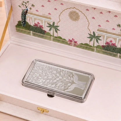 Leaf in Hand 500g Premium Banyan Tree Silver Bar with Elegant Gift Box