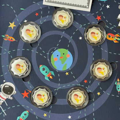 Premium Welcome to the Universe Silver Coin Gift Box – 7g Set (7 Coins x 1g Each)