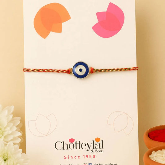 Elegant Evil Eye Nazariya Rakhi in 92.5 Silver – For Brother