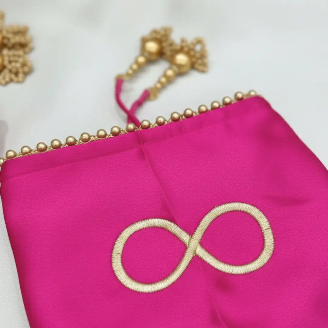 Pink Infinity Sign Parineeti Satin Chooda Cover – Chotteylal & Sons