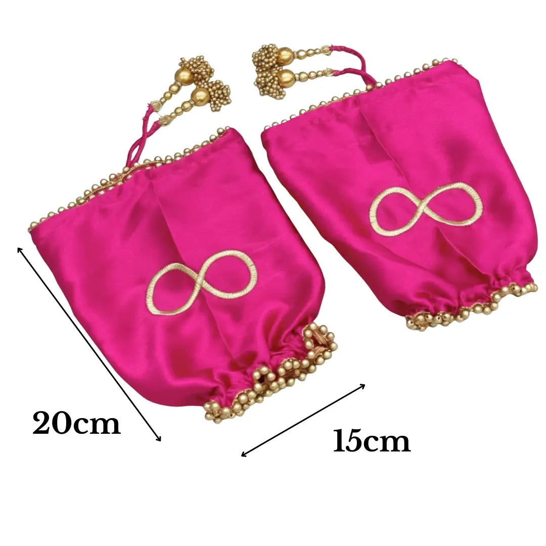 Pink Infinity Sign Parineeti Satin Chooda Cover – Chotteylal & Sons