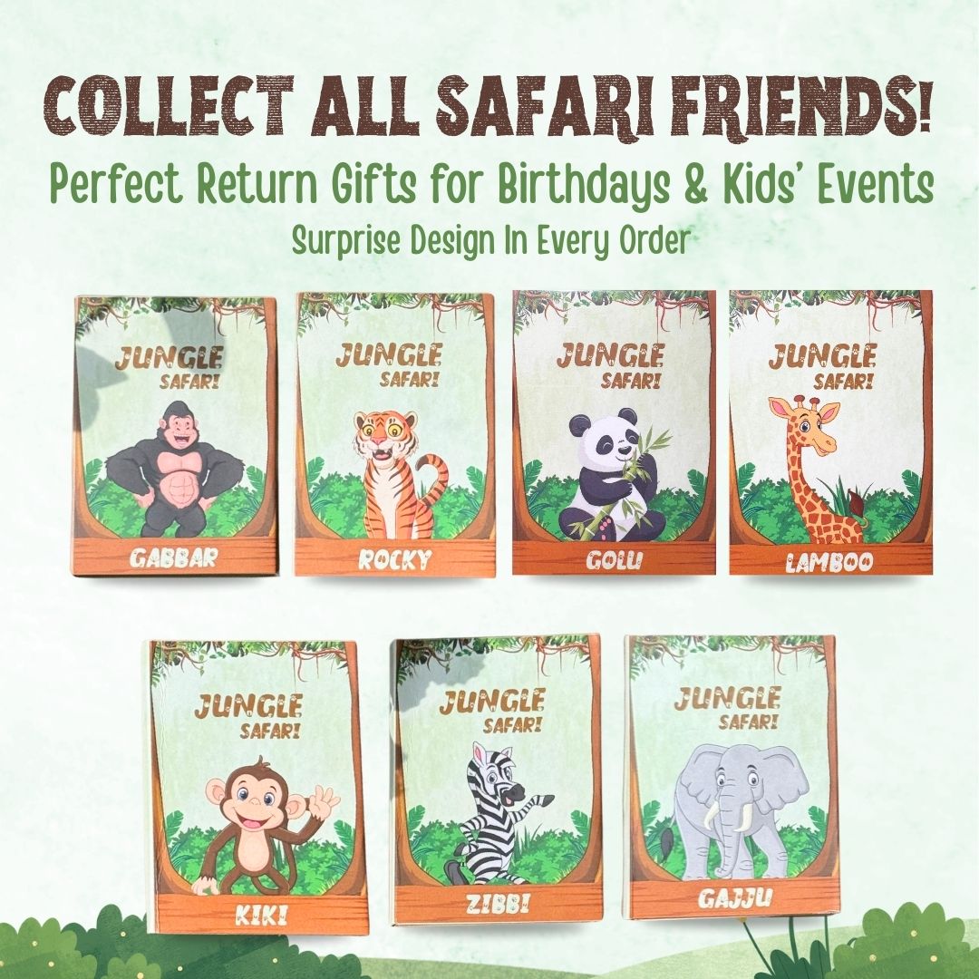 Jungle Safari Silver Coin Return Gifts (Set of Any 10 Coins– 1g Each) | 999 Pure Silver
