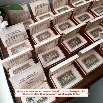 Baraati, Rose Gold Finish, Dollar Shape, Single (Multiple Weights), 999 Purity Silver Coin - Ready To Ship