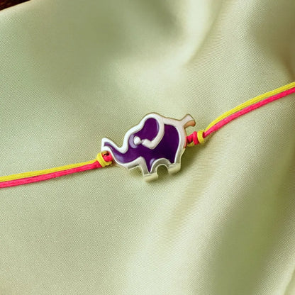 Royal Grace Rakhi – Handcrafted Elephant Motif in Pure 92.5 Silver