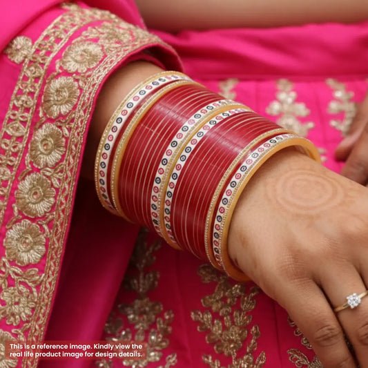 Pure Pearl Golden Radiant Dark Red Chooda