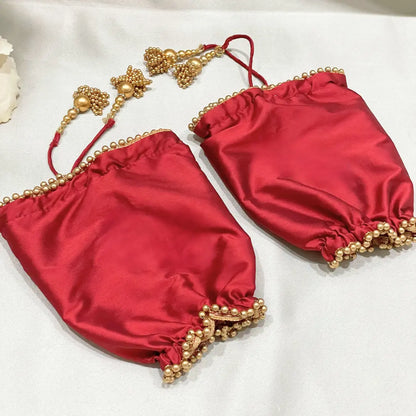 Parineeti With Pearl Beads Red Chooda Cover | Chotteylal and Sons